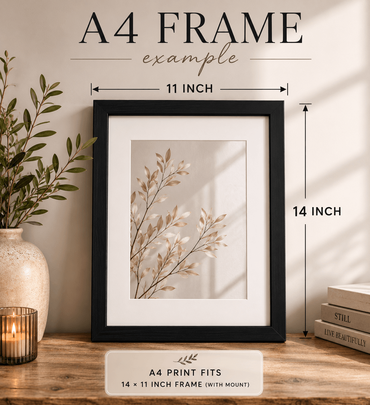 A4 frame size