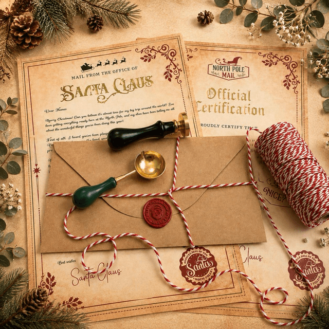 Vintage Personalised Letter from Santa with Scratch Certificate