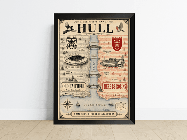 Hull FC vs Hull KR Map Print