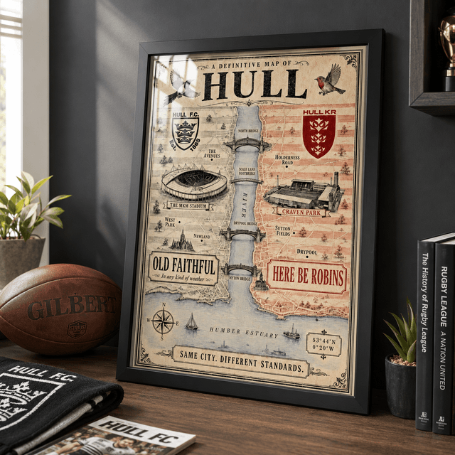Hull FC vs Hull KR Map Print