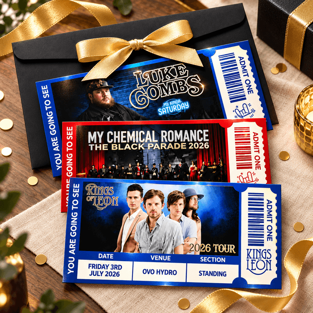 Personalised Gig/Concert Foiled Ticket with Picture