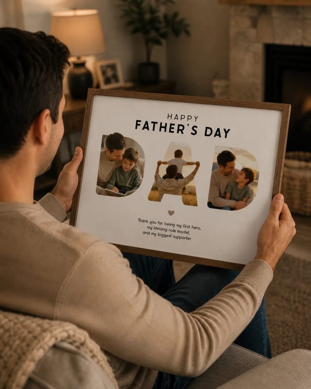 Personalised Father’s Day DAD Photo Print