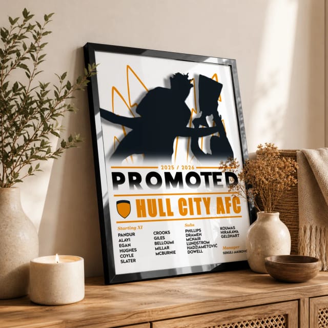 Hull City AFC Promotion Print – Wembley Play-Off Final Football Wall Art