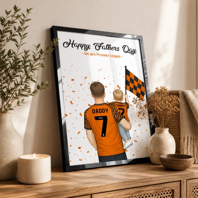 Personalised Daddy & Me Print Hull City Wembley Special