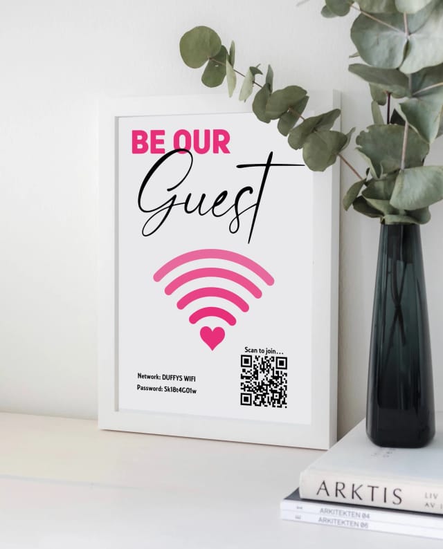Personalised WiFi Print - Pink