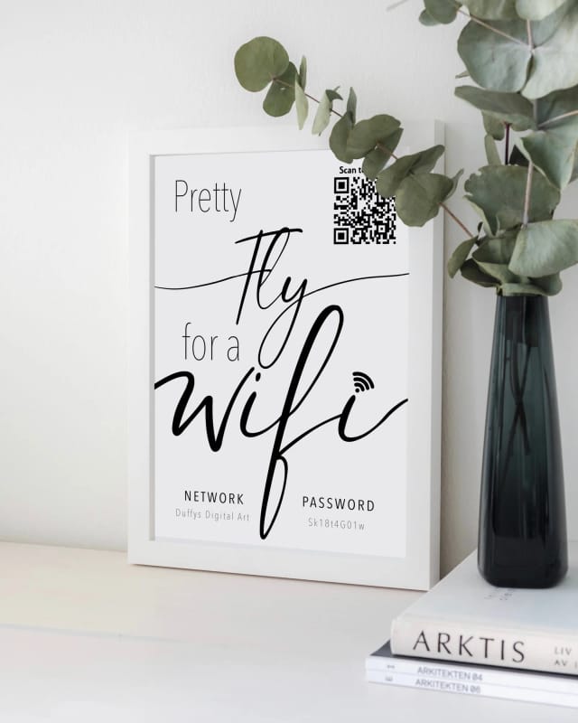 Personalised WiFi Print - Pretty Fly For WiFi