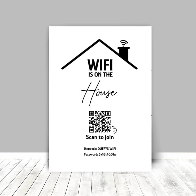Personalised WiFi Print - WiFi On The House