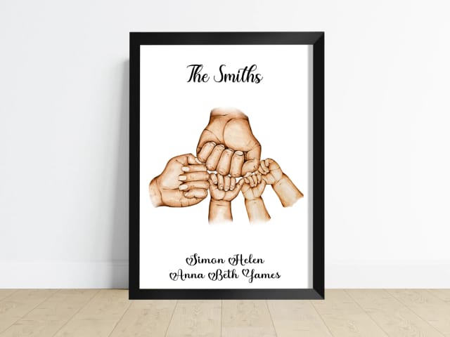 Family Fist Bump Print