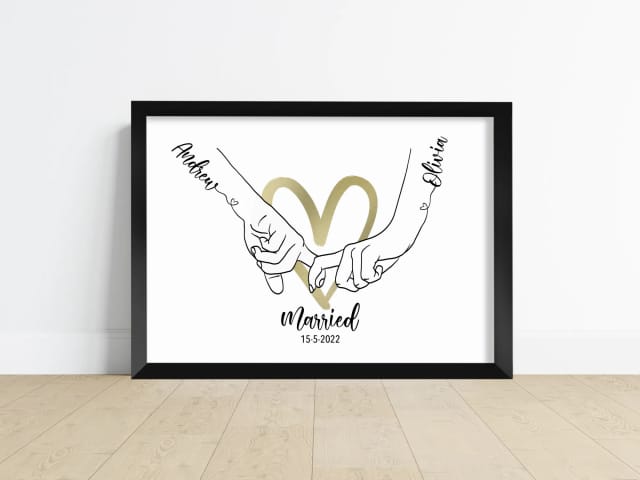 Personalised Couple Engagement/Married Hand Print