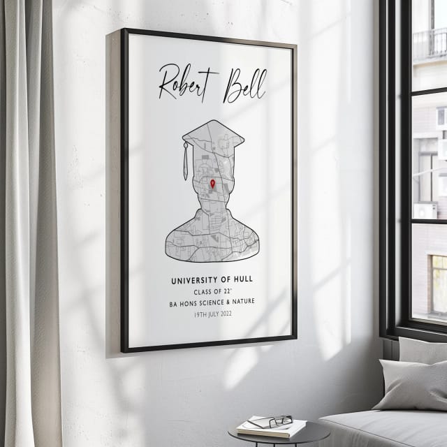 Personalised Graduation Print - He/Him Shape