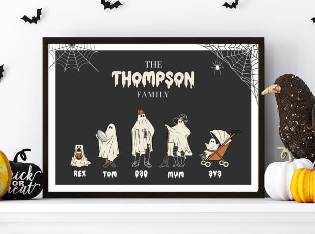 Halloween Ghost Family Print
