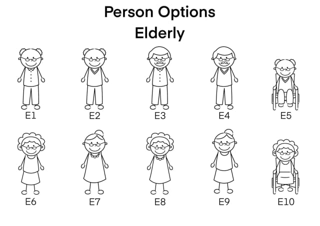Personalised Family Stick People Print