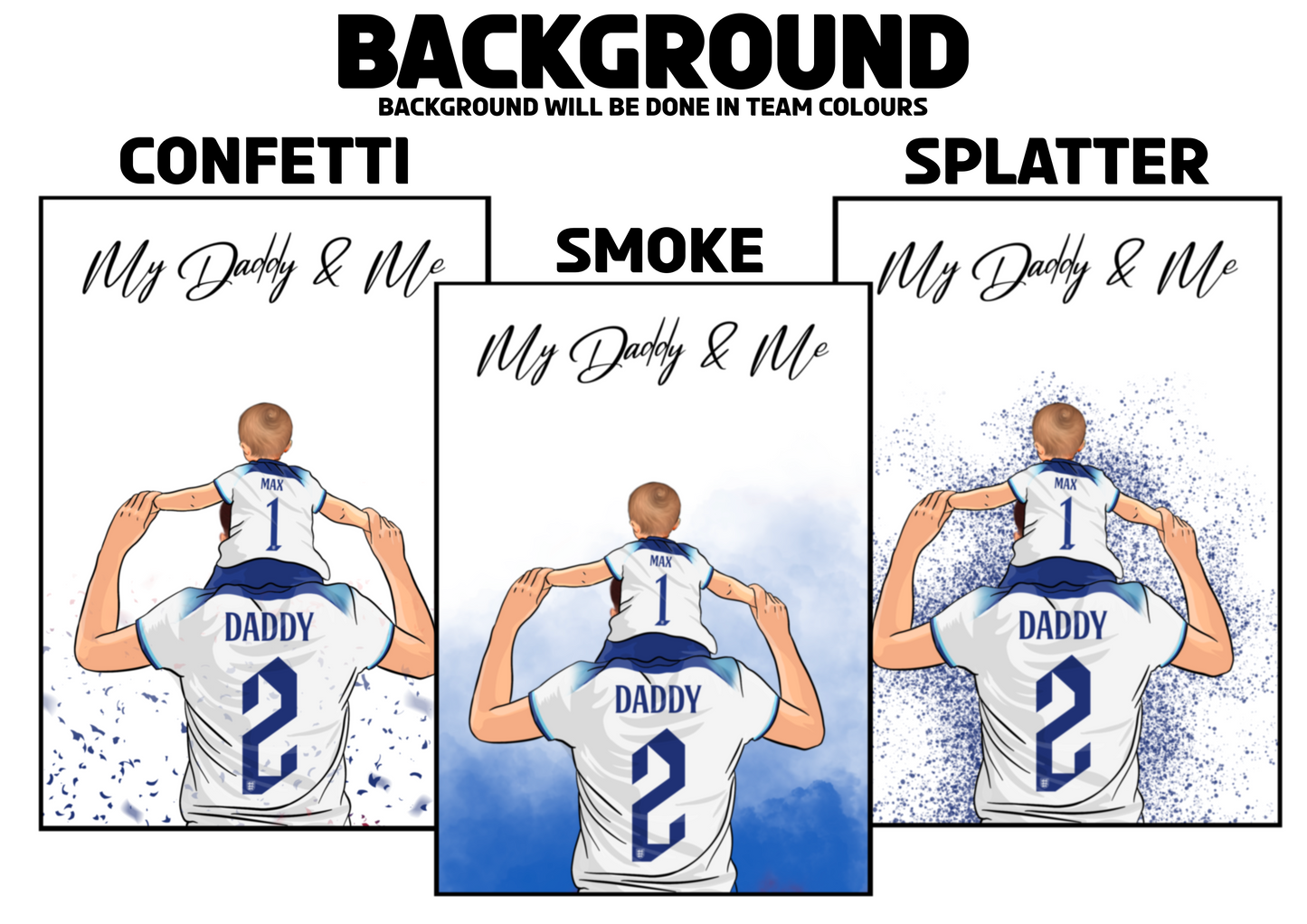 Options for personalised print customisation.