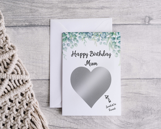 Personalised Birthday Scratch Card with a vibrant design, ready to reveal a delightful surprise.