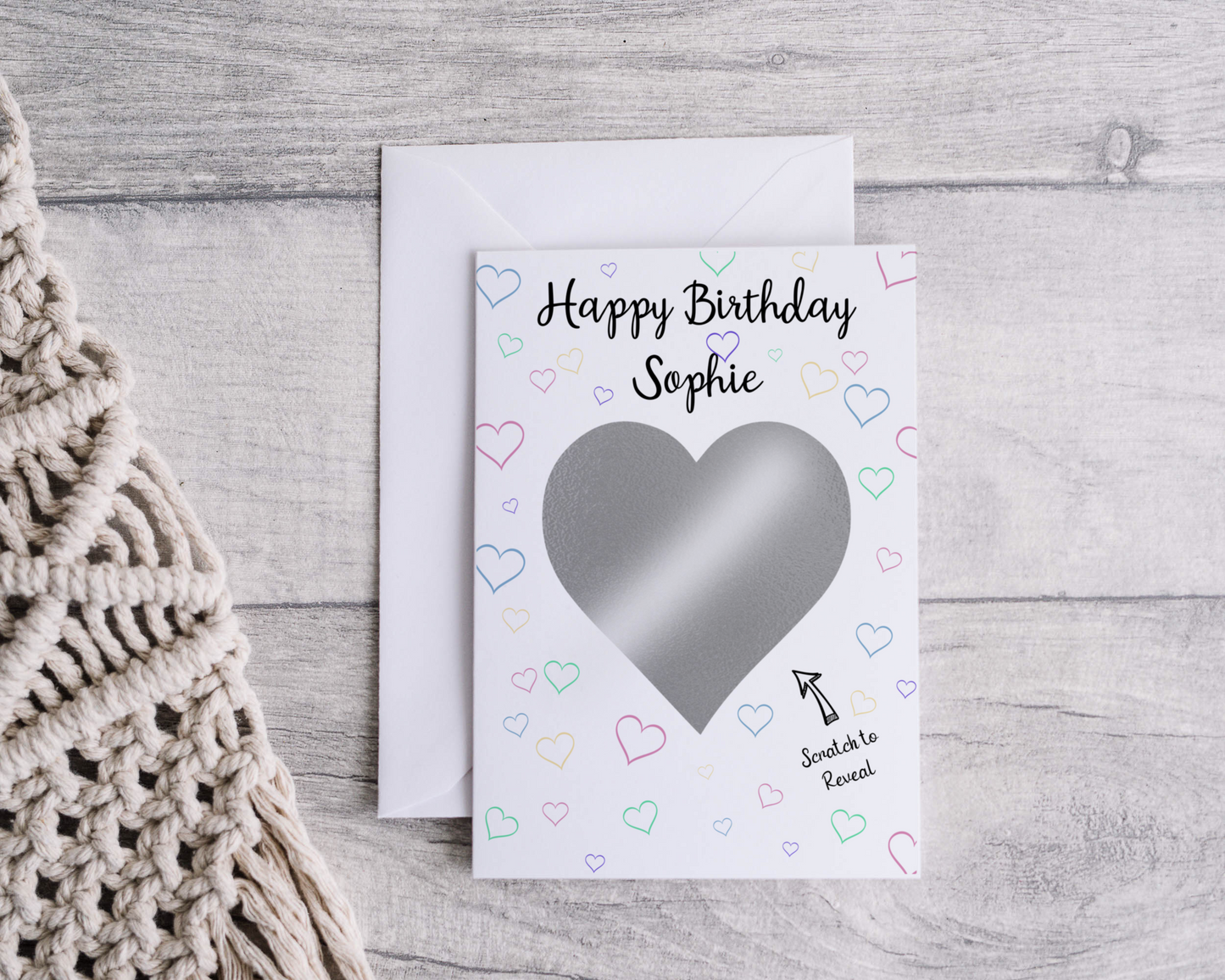 Personalised Birthday Scratch Card with a vibrant design, ready to reveal a delightful surprise.