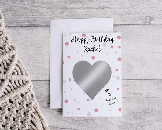 Personalised Birthday Scratch Card with a vibrant design, ready to reveal a delightful surprise.