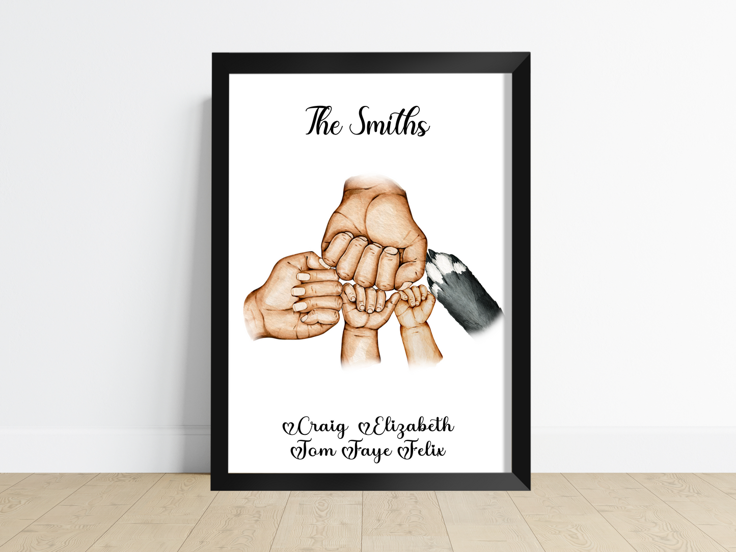 Family Fist Bump Print