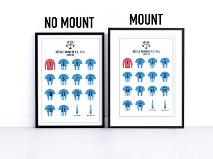 Personalised Junior Football/Rugby Team Kit Print