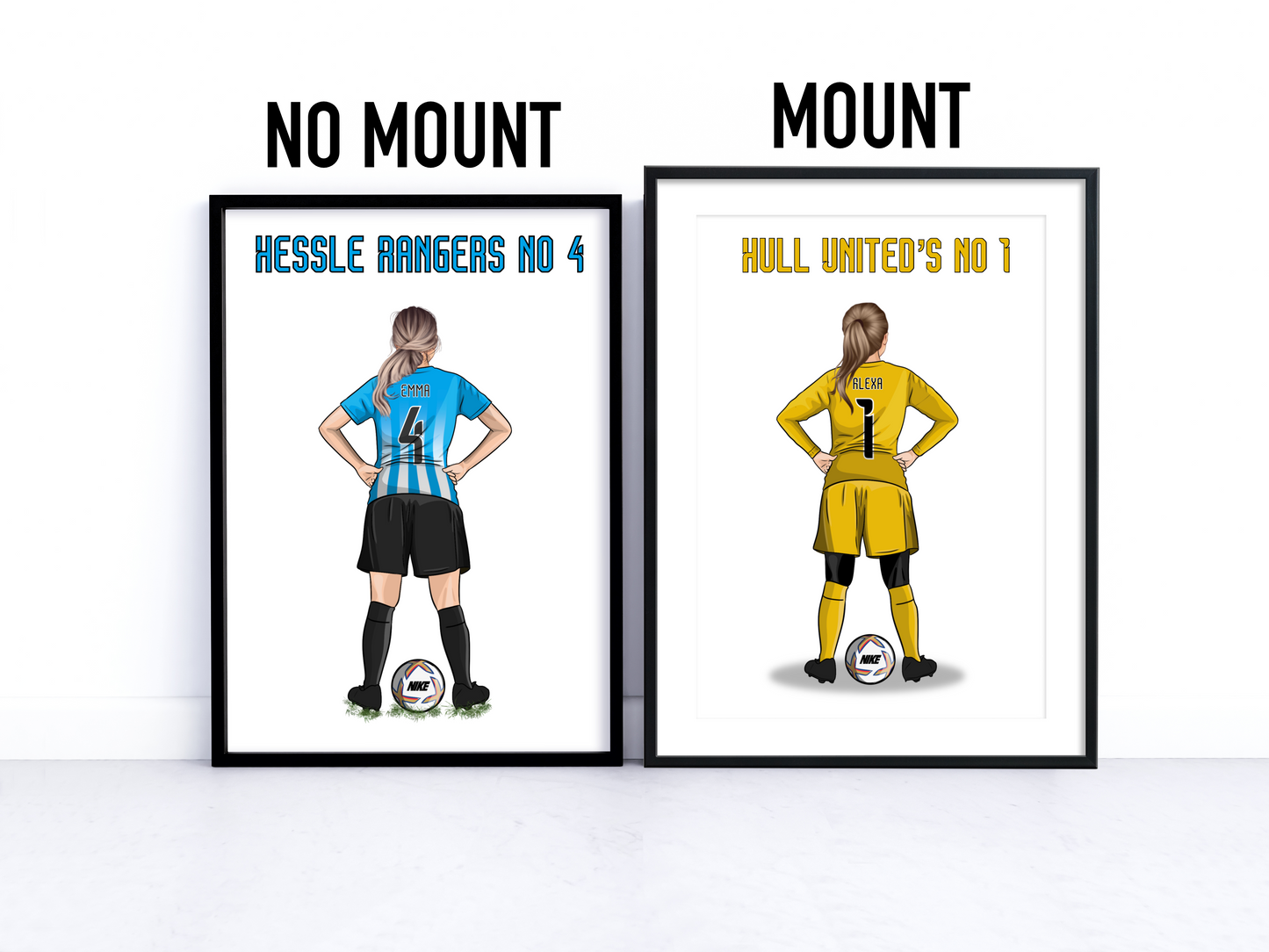 Personalised football player print for girl or boy!