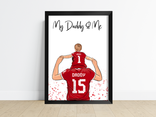 Sport/Football Gift for Dad - Dad and One Child/Toddler