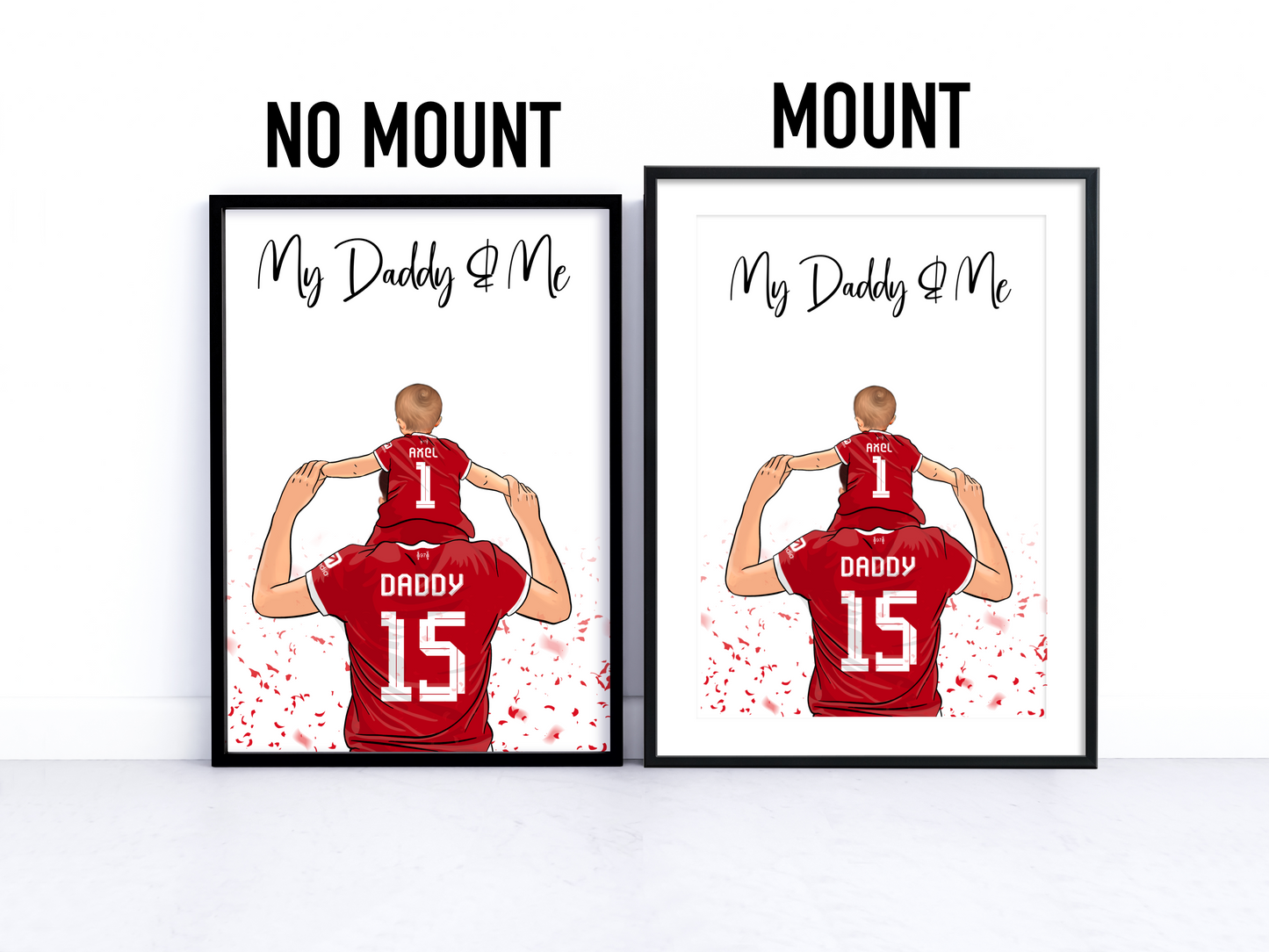 Sport/Football Gift for Dad - Dad and One Child/Toddler