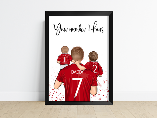 Sports/Football Gift for Dad - Dad, Child & Toddler