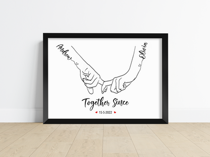 Personalised Couple Hand Print