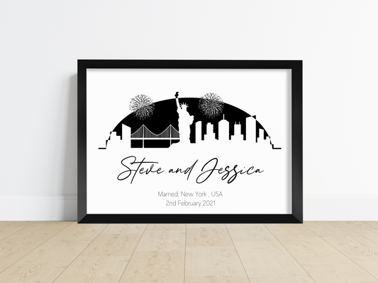 Wedding and Engagement Gift - Skyline Print