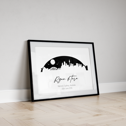 Wedding and Engagement Gift - Skyline Print