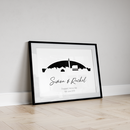 Wedding and Engagement Gift - Skyline Print