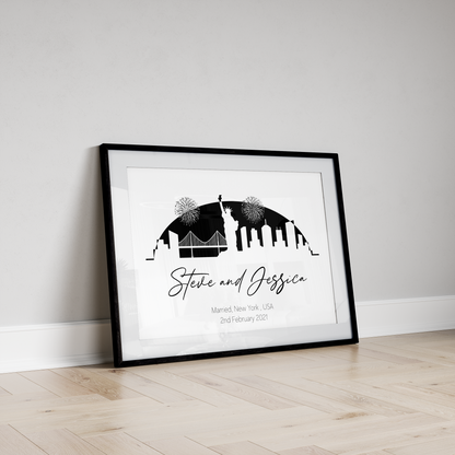 Wedding and Engagement Gift - Skyline Print
