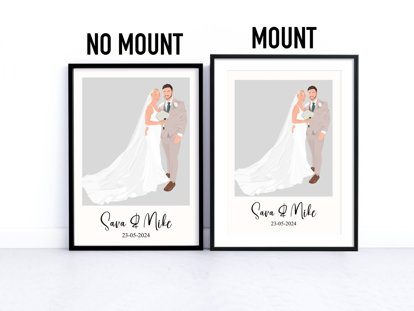 Custom Faceless Wedding Portrait