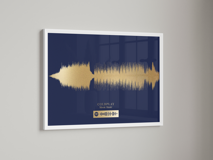 Music Soundwave Foil Print