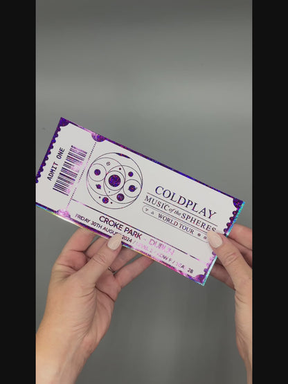 Personalised Gig/Concert Foiled Ticket